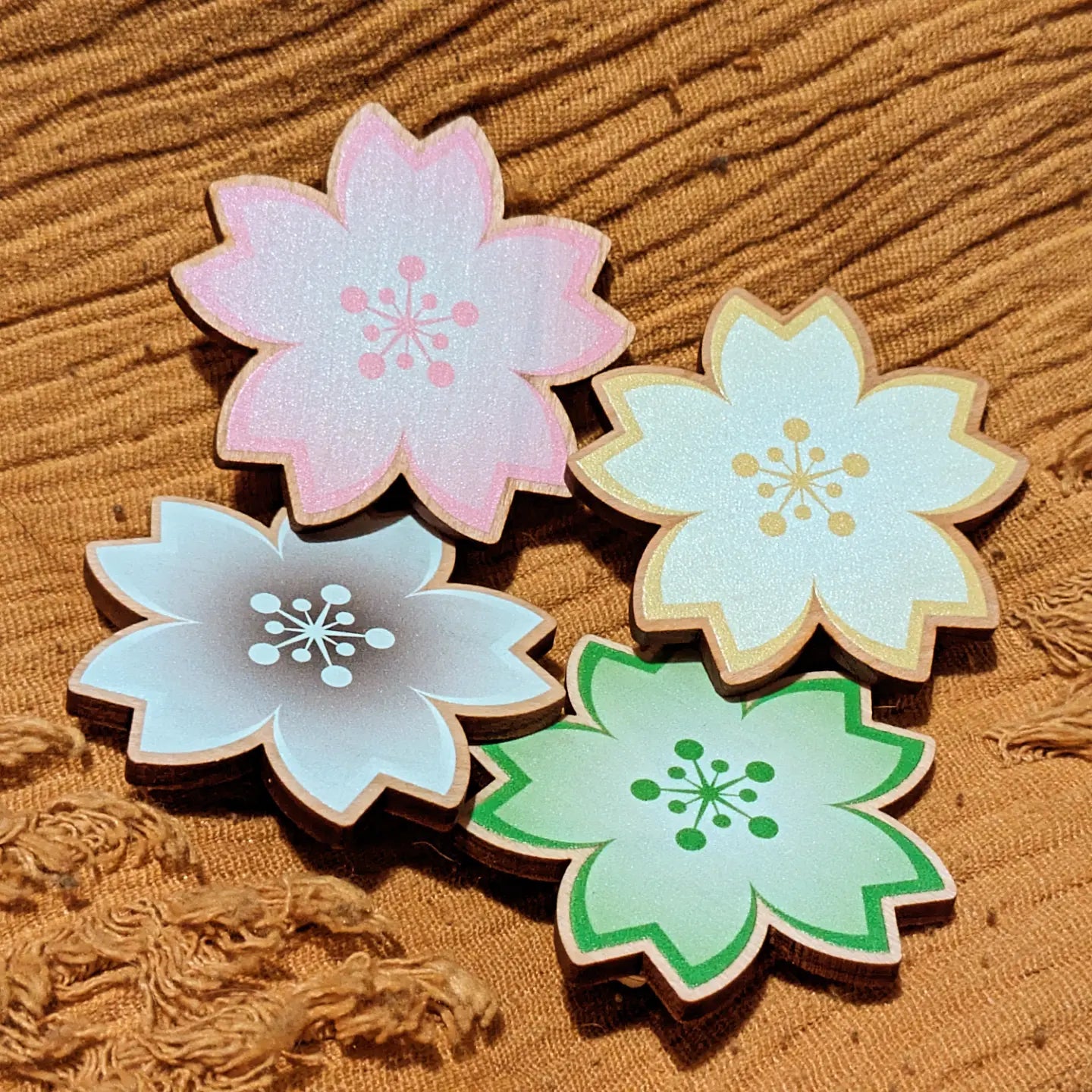 Sakura Drops | Full Blossom Wood Pins