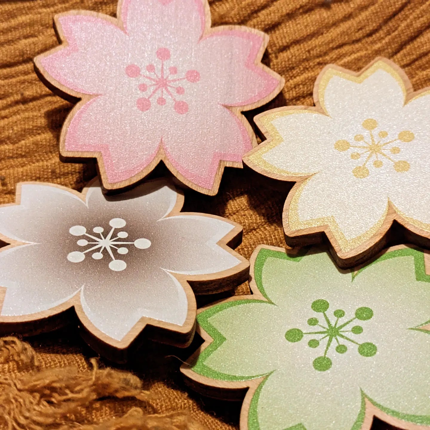 Sakura Drops | Full Blossom Wood Pins