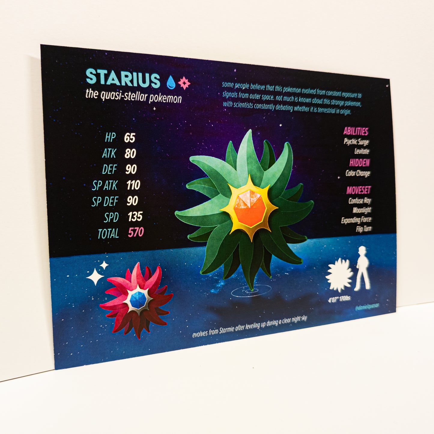 "Starius" Fakemon | 5x7 Print