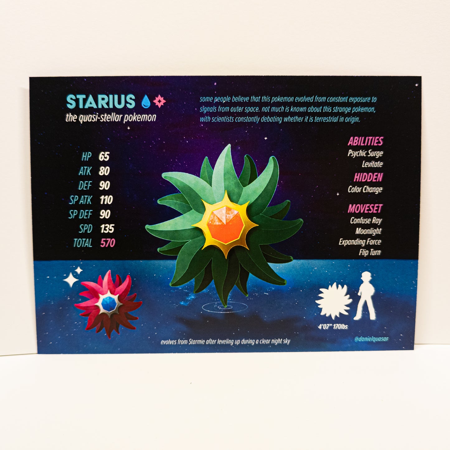 "Starius" Fakemon | 5x7 Print